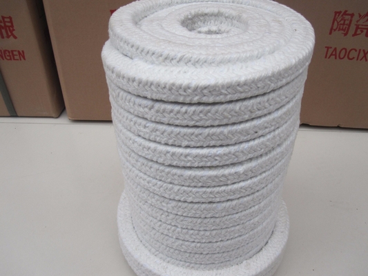 Corda rotonda intrecciata in fibra ceramica da 3-60 mm personalizzabile 6 mm per applicazioni a temperatura