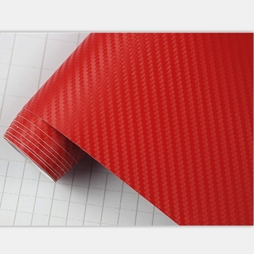 Acquaproof Sì 5,5 pollici colore rosso auto decorativa film in vinile 3D fibra di carbonio 1,52X30m